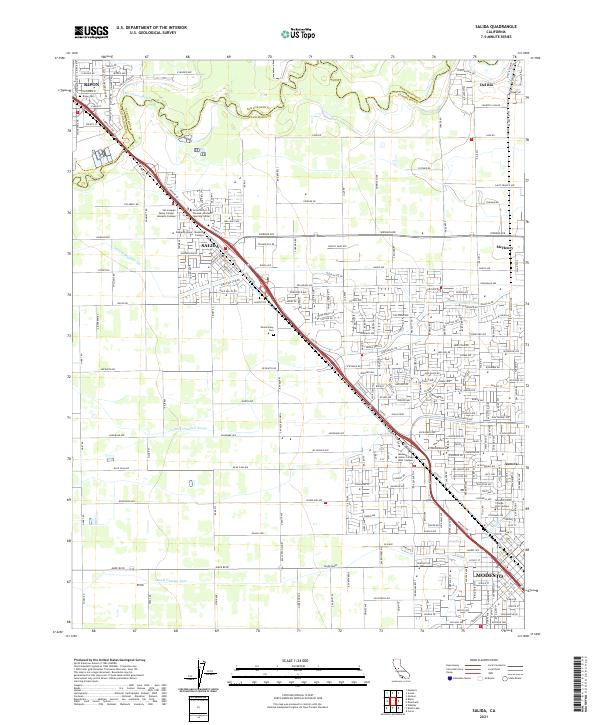 US Topo 7.5-minute map for Salida CA