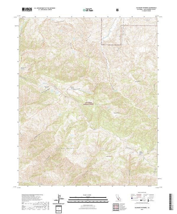 US Topo 7.5-minute map for Salisbury Potrero CA