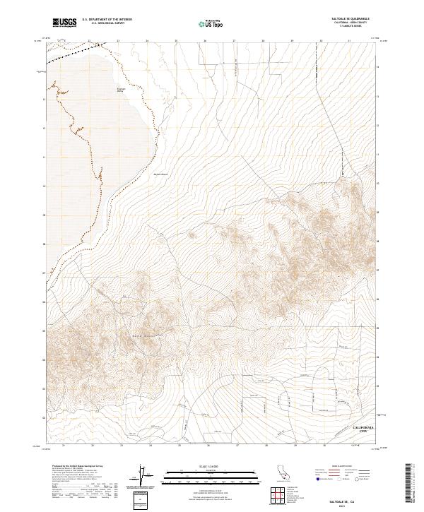 US Topo 7.5-minute map for Saltdale SE CA