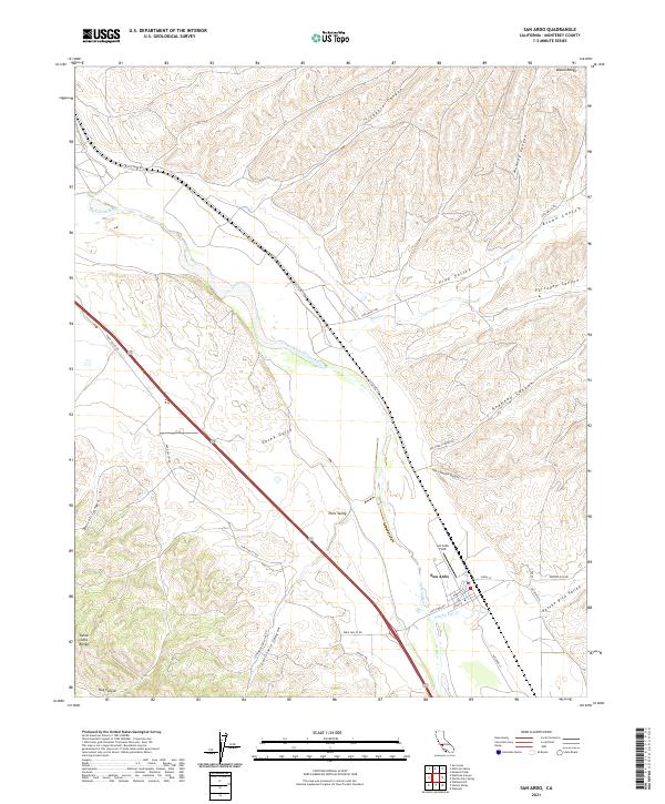 US Topo 7.5-minute map for San Ardo CA