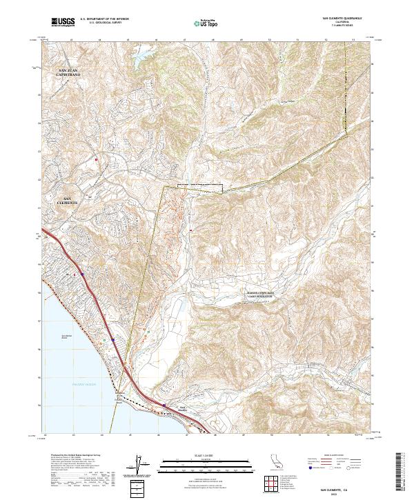 US Topo 7.5-minute map for San Clemente CA