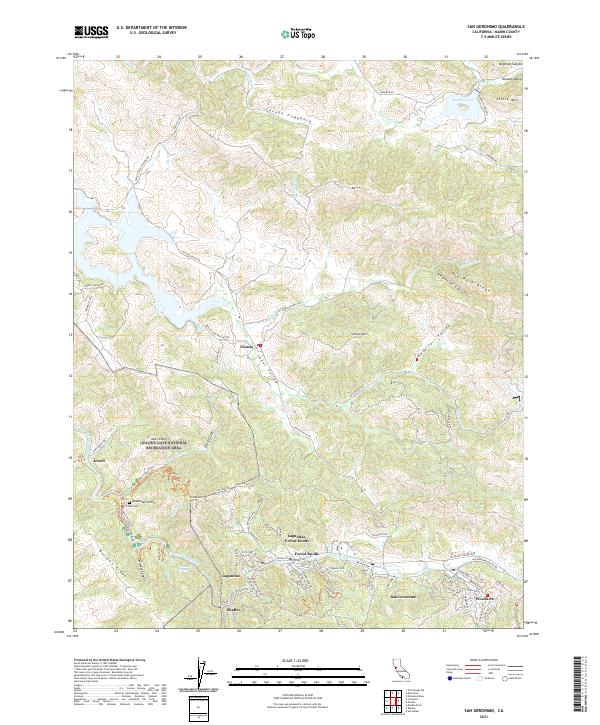 US Topo 7.5-minute map for San Geronimo CA