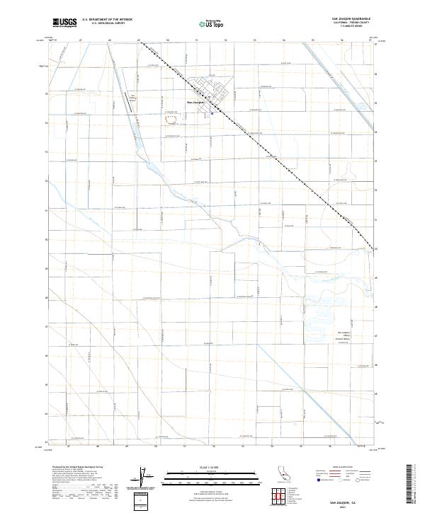 US Topo 7.5-minute map for San Joaquin CA