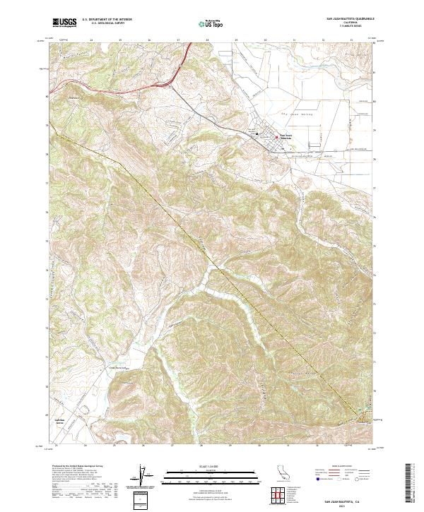 US Topo 7.5-minute map for San Juan Bautista CA