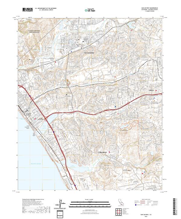 US Topo 7.5-minute map for San Luis Rey CA