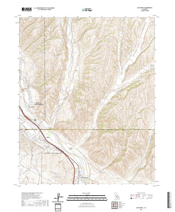 US Topo 7.5-minute map for San Miguel CA