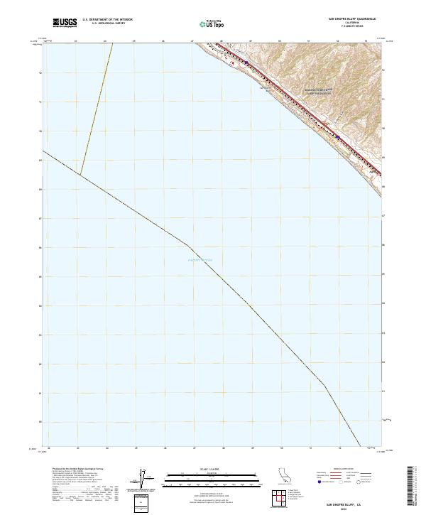 US Topo 7.5-minute map for San Onofre Bluff CA