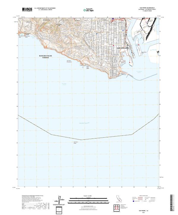 US Topo 7.5-minute map for San Pedro CA