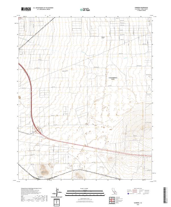 US Topo 7.5-minute map for Sanborn CA