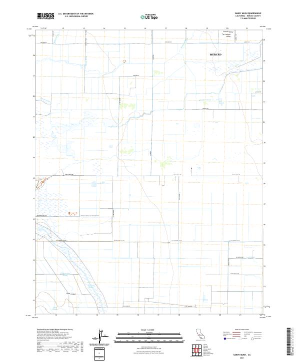 US Topo 7.5-minute map for Sandy Mush CA