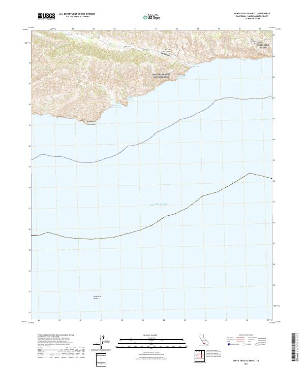 US Topo 7.5-minute map for Santa Cruz Island C CA