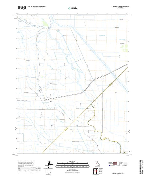 US Topo 7.5-minute map for Santa Rita Bridge CA