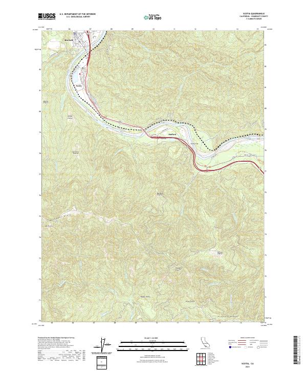 US Topo 7.5-minute map for Scotia CA