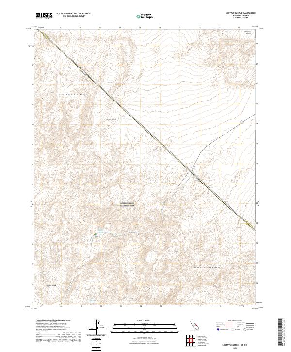 US Topo 7.5-minute map for Scottys Castle CANV