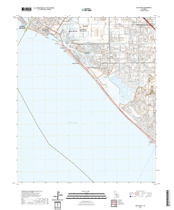US Topo 7.5-minute map for Seal Beach CA