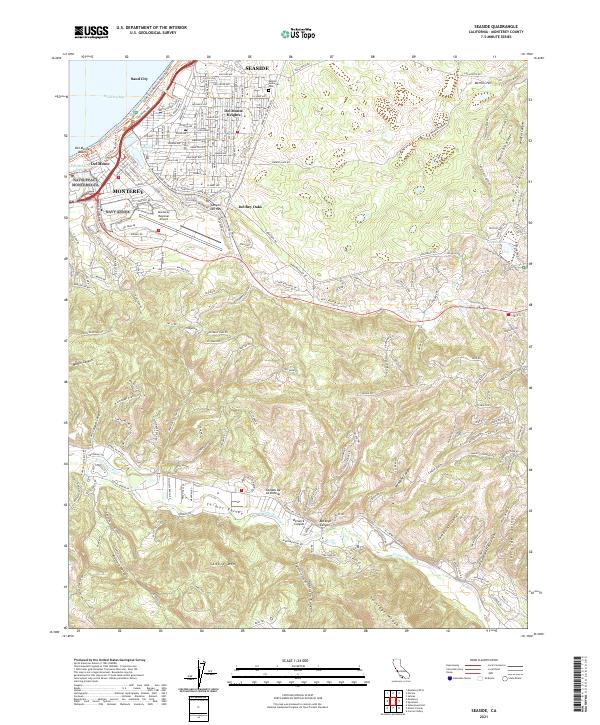 US Topo 7.5-minute map for Seaside CA