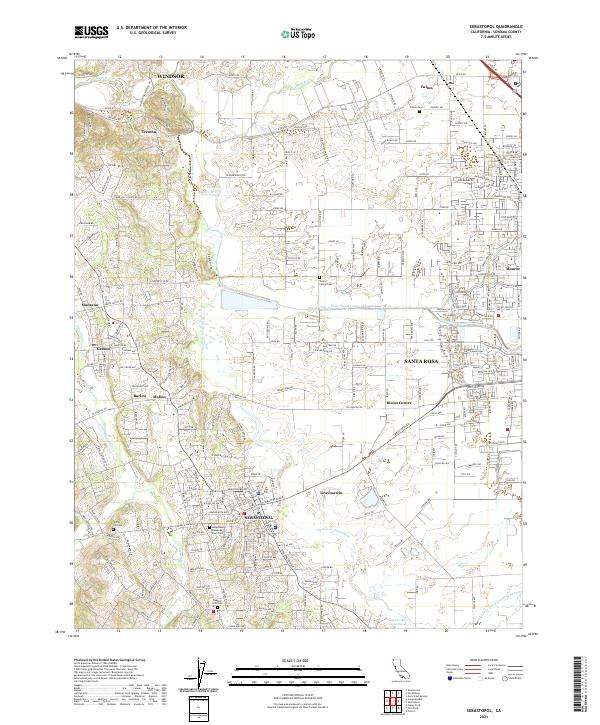 US Topo 7.5-minute map for Sebastopol CA