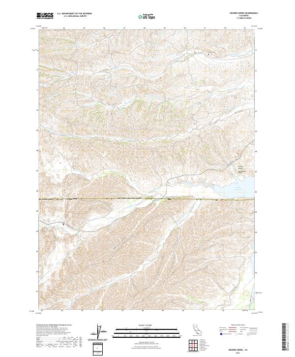 US Topo 7.5-minute map for Sehorn Creek CA
