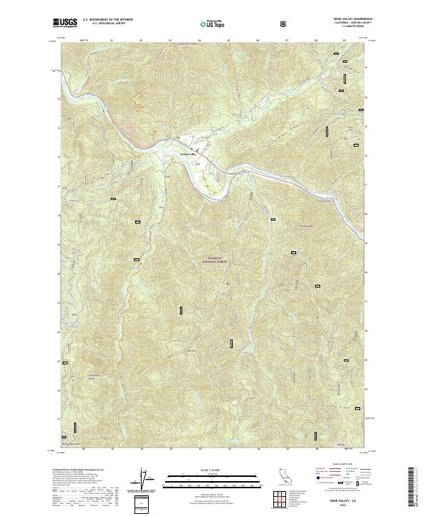 US Topo 7.5-minute map for Seiad Valley CA
