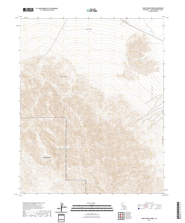 US Topo 7.5-minute map for Sheep Creek Spring CA