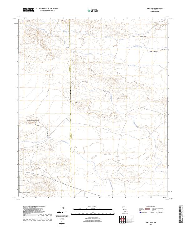 US Topo 7.5-minute map for Shell Reef CA