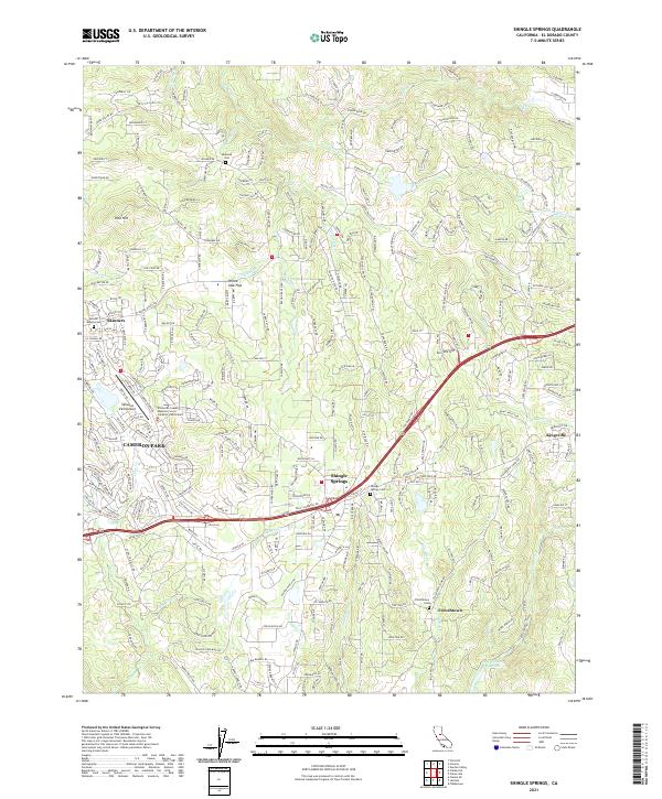 US Topo 7.5-minute map for Shingle Springs CA