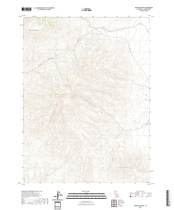 US Topo 7.5-minute map for Shinn Mountain CA