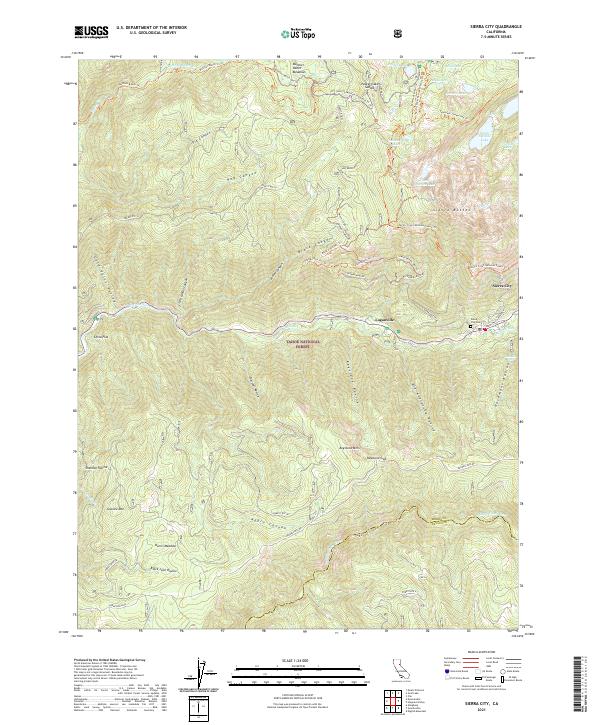 US Topo 7.5-minute map for Sierra City CA