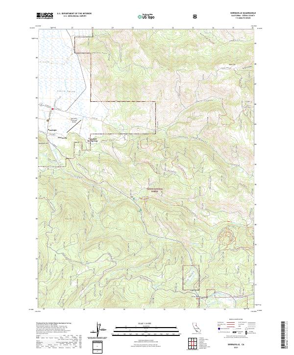 US Topo 7.5-minute map for Sierraville CA