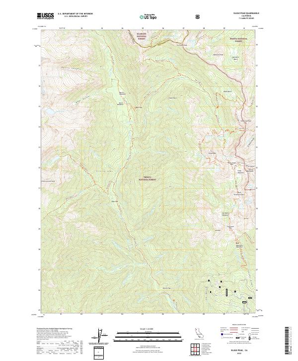 US Topo 7.5-minute map for Siligo Peak CA