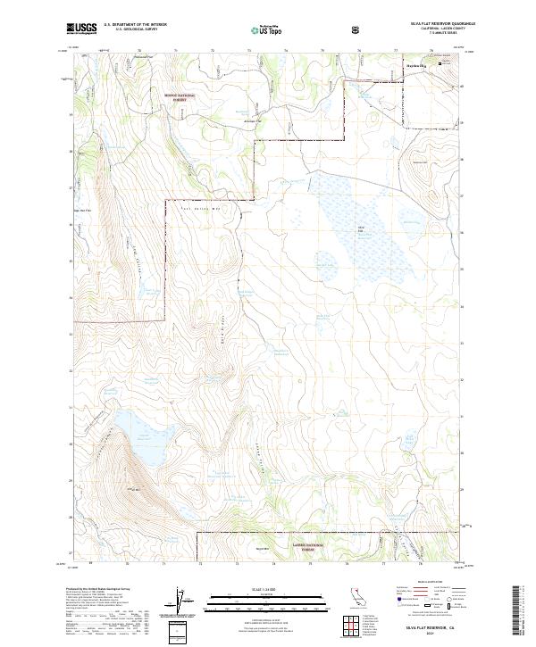 US Topo 7.5-minute map for Silva Flat Reservoir CA