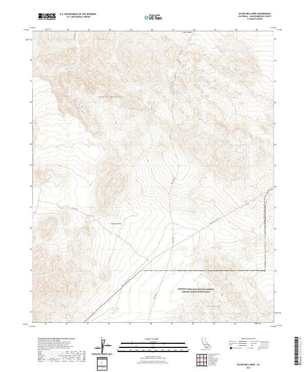 US Topo 7.5-minute map for Silver Bell Mine CA