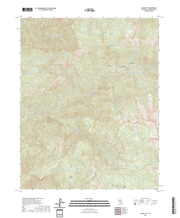 US Topo 7.5-minute map for Silver City CA