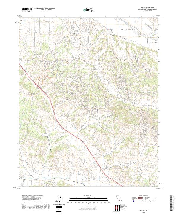 US Topo 7.5-minute map for Sisquoc CA