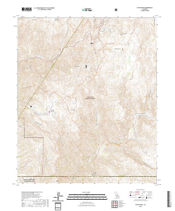 US Topo 7.5-minute map for Sitton Peak CA