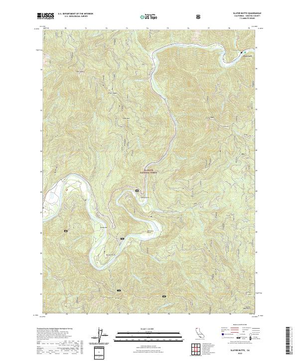US Topo 7.5-minute map for Slater Butte CA