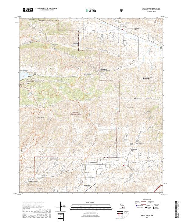 US Topo 7.5-minute map for Sleepy Valley CA