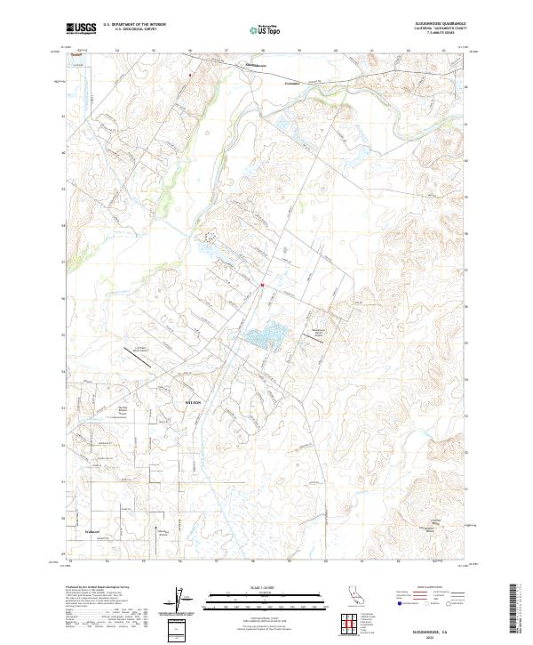 US Topo 7.5-minute map for Sloughhouse CA