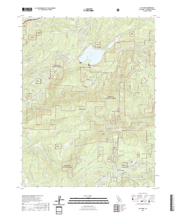 US Topo 7.5-minute map for Sly Park CA