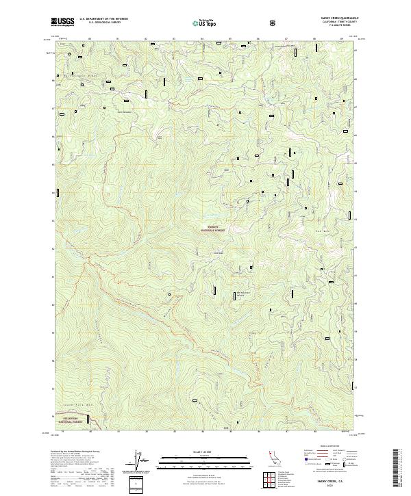 US Topo 7.5-minute map for Smoky Creek CA