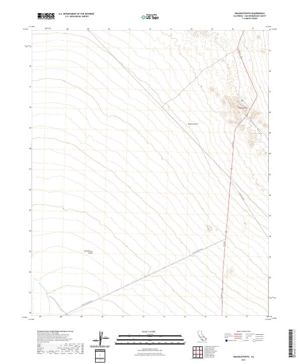 US Topo 7.5-minute map for Snaggletooth CA