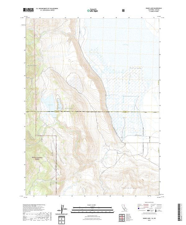 US Topo 7.5-minute map for Snake Lake CANV