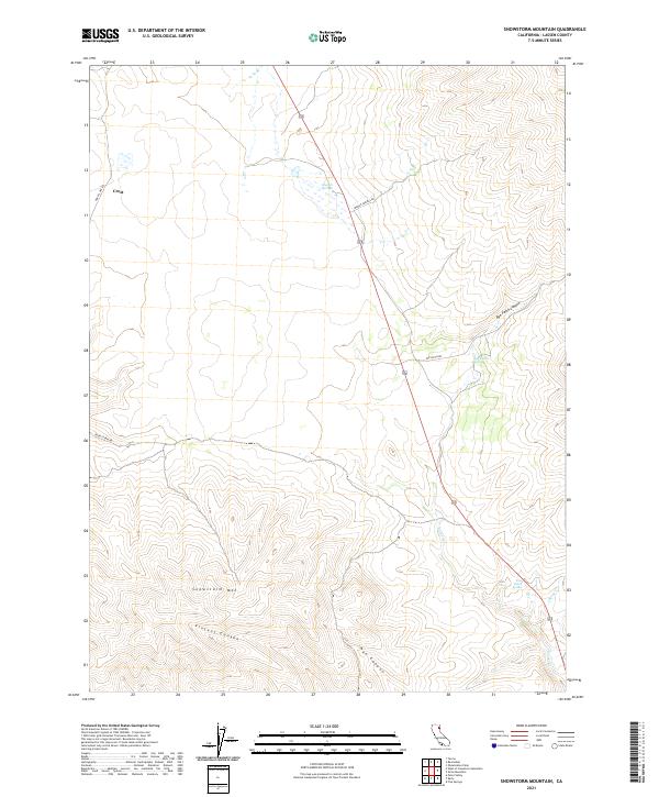 US Topo 7.5-minute map for Snowstorm Mountain CA