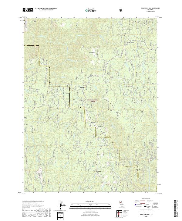US Topo 7.5-minute map for Soapstone Hill CA