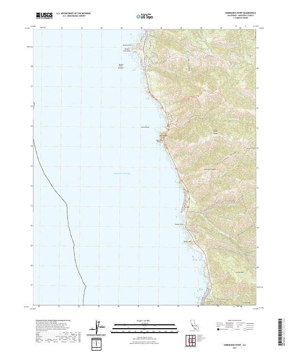 US Topo 7.5-minute map for Soberanes Point CA