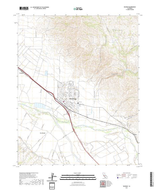US Topo 7.5-minute map for Soledad CA