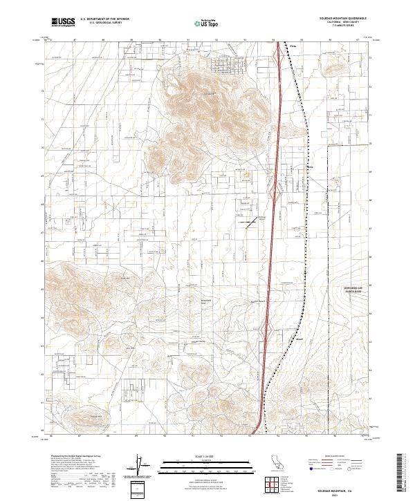 US Topo 7.5-minute map for Soledad Mountain CA