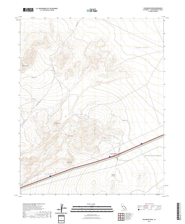 US Topo 7.5-minute map for Solomons Knob CA