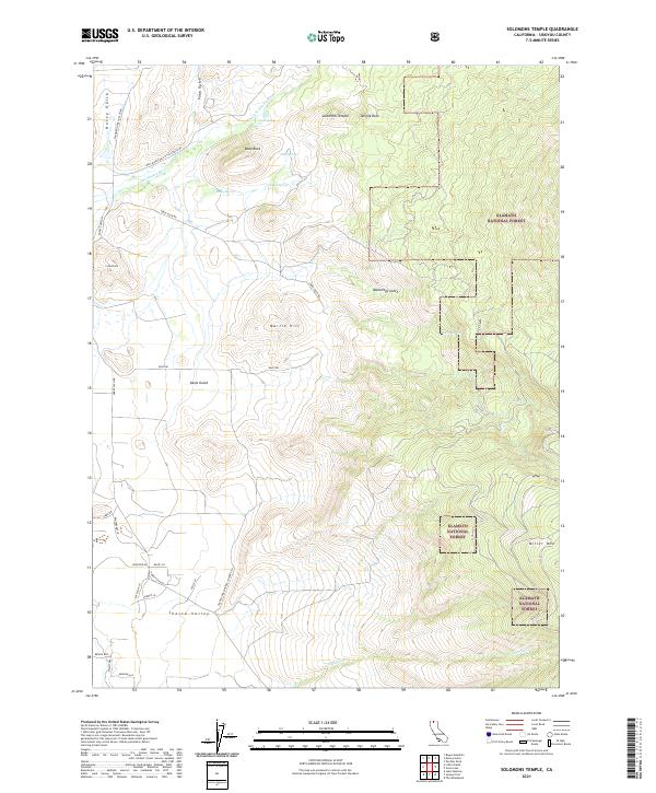 US Topo 7.5-minute map for Solomons Temple CA
