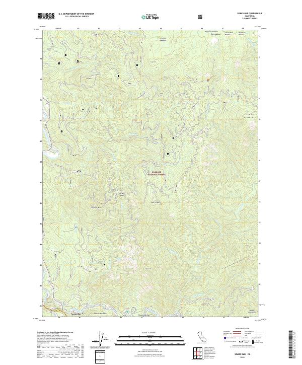 US Topo 7.5-minute map for Somes Bar CA